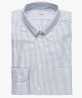 Chemise col boutonné unie à rayures bleues berteil