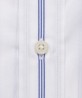 Chemise col classique à fines rayures bleues berteil