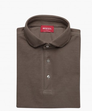Polo en coton tabac berteil