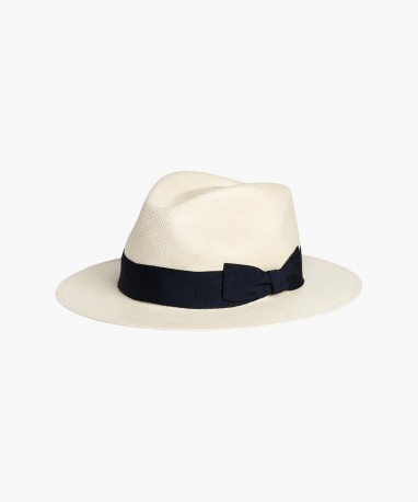 Panama naturel bandeau bleu