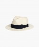 Panama naturel bandeau bleu