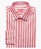 Chemise ajustée petit col à rayures rouges berteil