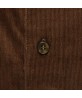 Chemise col boutoné en velours côtelé marron berteil