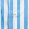 Chemise ajustée petit col à rayures bleues berteil