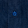 Chemise col boutoné en velours côtelé marine berteil