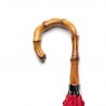 Parapluie traditionnel rouge manche bambou
