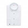 Chemise col cassé popeline blanche