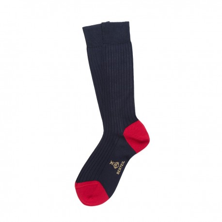 Chaussettes bicolores fil d'écosse marrine