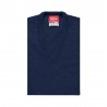 Pull col V en lambswool marine