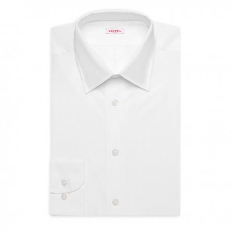Chemise col classique unie blanche berteil