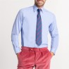 Chemise col classique unie bleue