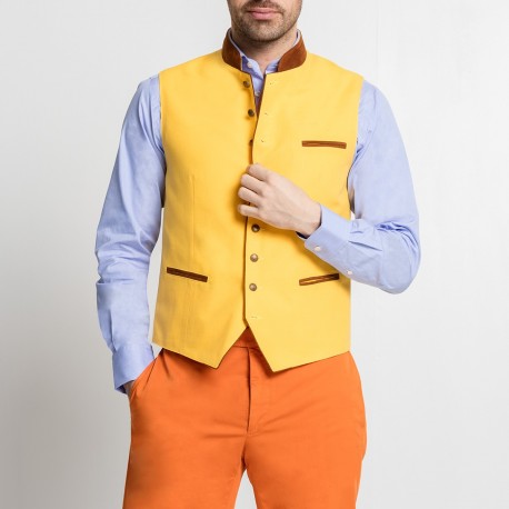 Gilet autrichien jaune banane