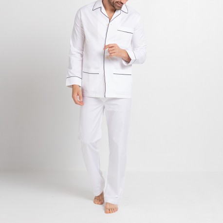 Pyjama en popeline blanc