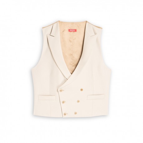 Gilet croisé ivoire